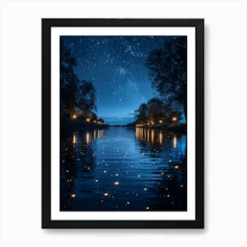 Night Sky With Starry Sky Poster