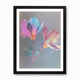 Iridescent Flower Cyclamen 3 Art Print