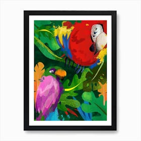 Jungle Parrot Art Print