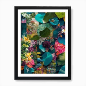 Collage Symphony Dynamic And Expressive Nature Of Maximalism 3 Art Print