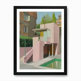 Pink House 10 Art Print