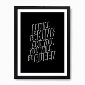 Bowie Lyrics Art Print