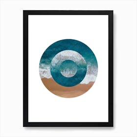 Abstract Circle Beach Art Print