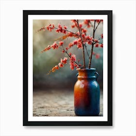 Cherry Blossoms In A Vase Art Print