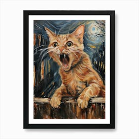 Screaming Cat 2 Art Print