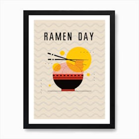 Ramen Day Japan Food Art Print