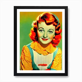 Janet Gaynor Colourful Pop Movies Art Movies Art Print