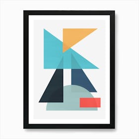 Geometric and colorful shapes 5 Art Print