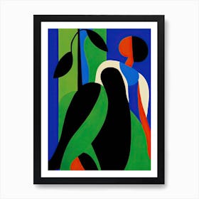 Botanical Woman Figure Abstract Matisse Style Art Print