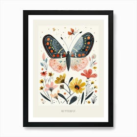 Colourful Insect Illustration Butterfly 21 Poster Art Print