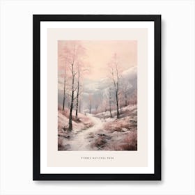 Dreamy Winter National Park Poster  Pyrnes National Park France 4 Art Print