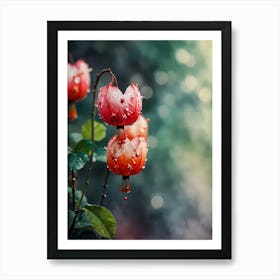 Raindrops On A Flower Art Print