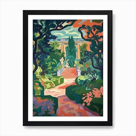 Gardens Of The Palace Of Versailles, France, Painting 1 Art Print