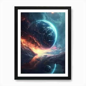 Planet Earth In Space 1 Art Print