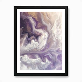 Purple Abstract Painting Art Print