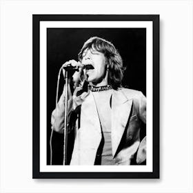 Mick Jagger Performing On Rolling Stones Tour, 1971 Art Print