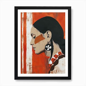 Chickasaw Chic In Abstract Art ! Native American Art Art Print