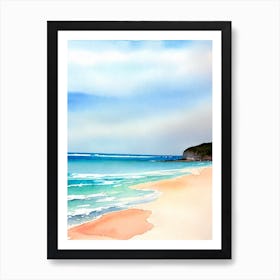 Flynns Beach, Australia Watercolour Art Print