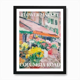 Vintage Flower Market Painting Columbia Road London 4 Art Print