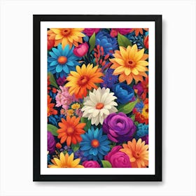 Floral Wallpaper Art Print