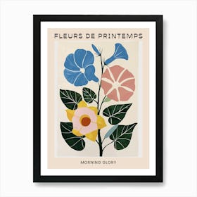 Spring Floral French Poster  Morning Glory 2 Art Print
