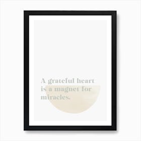 Grateful Heart Sage Green Art Print