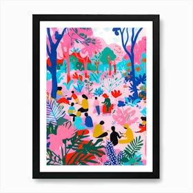 Matisse Inspired, Garden In Bloom, Fauvism Style Art Print