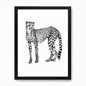 B&W Cheetah Art Print