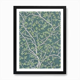 Black Gum tree Vintage Botanical Art Print