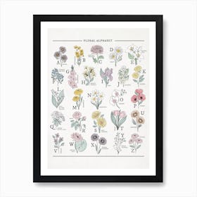 Floral Alphabet | Watercolor Póster