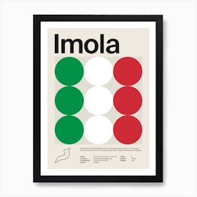 Mid Century Imola F1 Affiche