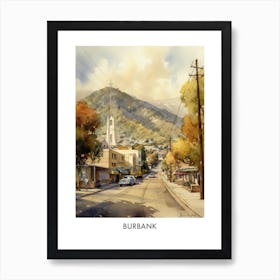 Burbank Watercolor 2 Travel Poster Art Print