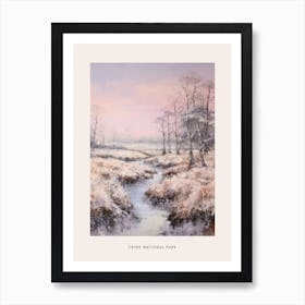 Dreamy Winter National Park Poster  Crins National Park France 2 Art Print