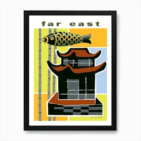 Far East, Japan, Vintage Travel Poster Art Print