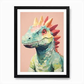Colourful Dinosaur Thescelosaurus 4 Art Print