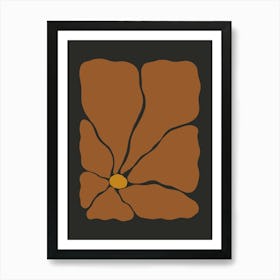 Autumn Flower 03 - Red Brown Art Print