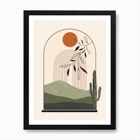 Cactus In The Desert 64 Art Print