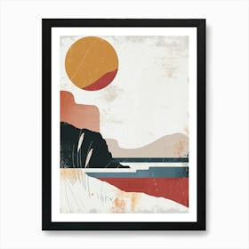 Sunset, Scandinavian Minimalism 1 Art Print