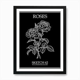 Roses Sketch 62 Poster Inverted Art Print