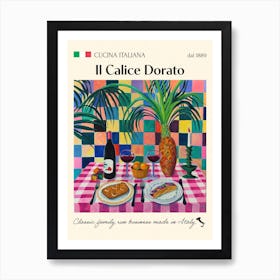 Il Calice Dorato Trattoria Italian Poster Food Kitchen Art Print