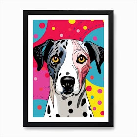 Pop Art Dog Cartoon Style 4 Art Print