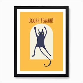 Funny Cat Celebrate Art Print