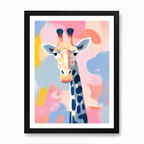 Playful Illustration Of Giraffe For Kids Room 2 Art Print