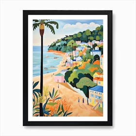 Blackpool Sands, Devon, Matisse And Rousseau Style 2 Art Print