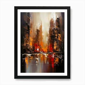 Abstract City Canvas Art Art Print