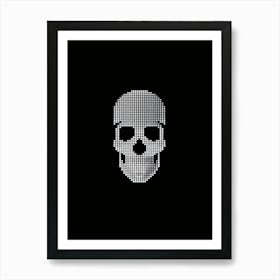 Pixel Skull Art Print