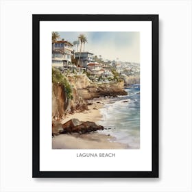 Laguna Beach Watercolor 1travel Poster Art Print