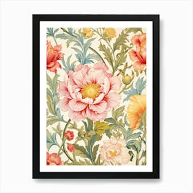 Wallpaper Floral Pattern 22 Art Print