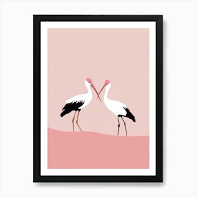 Couple Of Storks Art Print