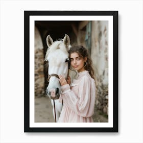 "Emotional Connection: Girl and Horse" Art Print